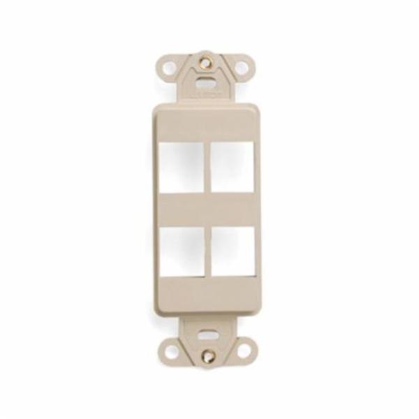 Leviton Wallplates 4-Port Quickport Dec Insrt Ivory 41644-I